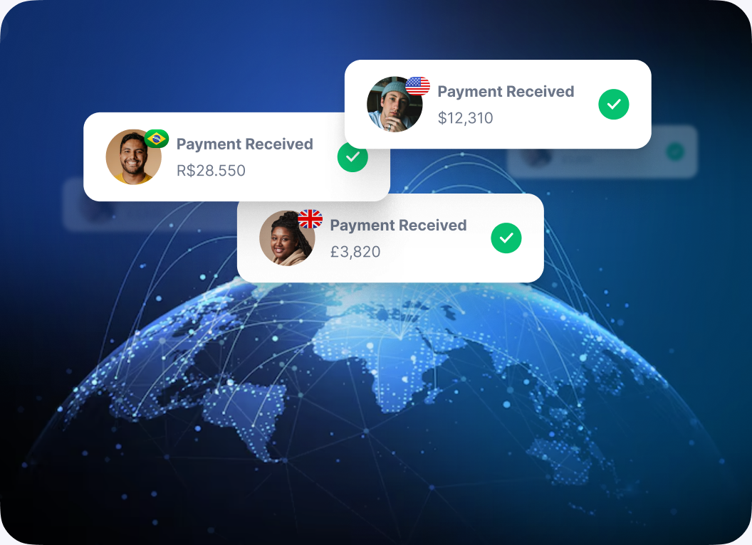 Payments received across the globe in local currencies